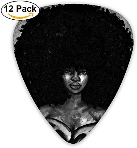 SEGTAR Wild-curl Up Afro Guitar Picks Custom ABS Plectrum 0.46mm/0.71mm/0.96mm For Electric Acoustic Thin Medium Heavy Guitars Bass Best Stocking Stuffer Gifts(12pack)