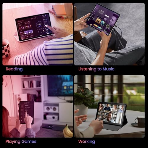 Paaxoo Tablette Android, 18 Go (6 + 12) de RAM, 128 Go de ROM, écran Tactile IPS HD 1280 x 800, Batterie de 6 000 mAh, Bluetooth, Double Caméra, GMS, Wi-FI (Grise)