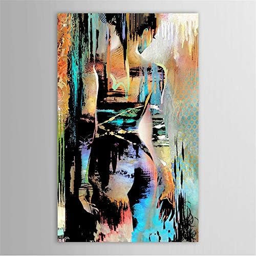 Rjjwai Handmade Modernism Abstract Nude Girls Back Art Painting for Living Room Bedroom Decor Bedroom Decor 60x90cm