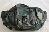 Army Camo Fanny Pack 5 Pocket Travel Waist Belt Bag Cell Phone Holder WaterProof Material