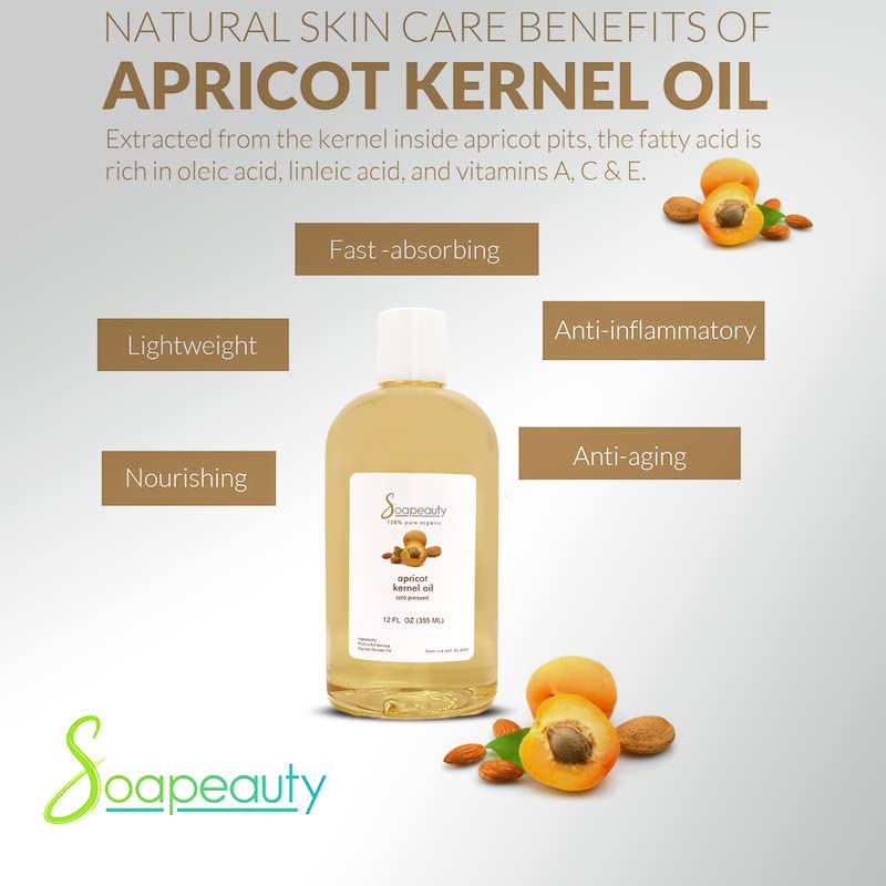 Soapeauty Apricot Kernel Oil Cold Pressed 100 Pure Natural Apricot Oil