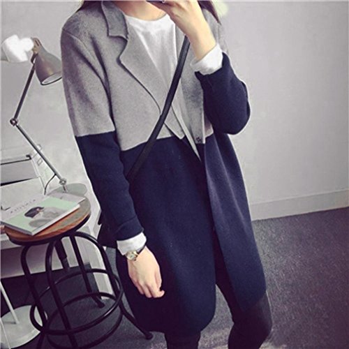 image for Minisoya Women's Casual Long Cardigan Knit Sweater Coat Jackets Ladies