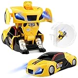 EpochAir Remote Control Car, Wall Climbing Toys RC Car Xmas Gift for Boys Girls, Rechargeable 360°Rotating with One-Button Deformation Function and LED Light, Robot Cars Kit Toy for Kids