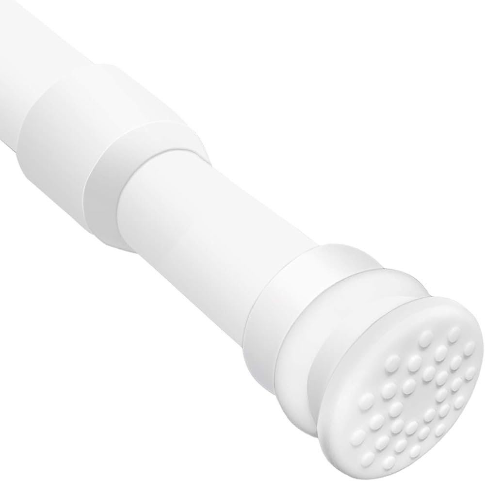 QILERR Strong Short Tension Rod 40-70 cm Heavy Duty Spring Curtain Rod White