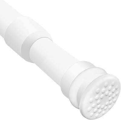 QILERR Strong Short Tension Rod 40-70 cm Heavy Duty Spring Curtain Rod White
