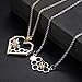 ORAZIO 2PCS Stainless Steel Beehive Bee Hive Honey Bee Necklace Hexagon Honeycomb Heart Pendant Necklace