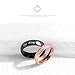 Fate Love Jewelry 2Pcs Matching Set Stainless Her Queen & His King Black/Rose Gold Couple Rings Bands, Love Gift