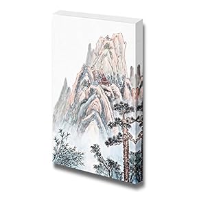 Canvas Prints Wall Art - Traditional Chinese Painting, Mountain and Forest - 18" x 12"