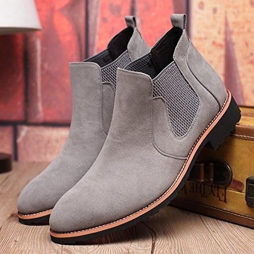Brand Genuine Leather Men Chelsea Boots Sewing Thread Med Heel Men Ankle Boots Britain Style Vintage Winter Boots