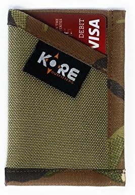 Minimalist Wallet Slim Front Pocket Card Holder Money Clip - Camo Military Duty Wallet - KORE Outfitters Made in USA