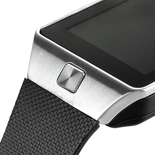 Bluetooth Smart Watch with Camera, Aosmart DZ09 Smartwatch for Android Smartphones - Silver