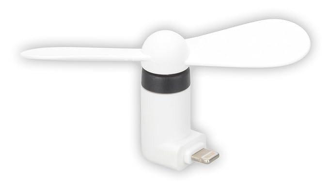 hr-imotion kleiner, leiser Ventilator für iPhones & iPads (Lighting Anschluss) - weiß [2 Jahre Garantie | Kompakt & effektiv]