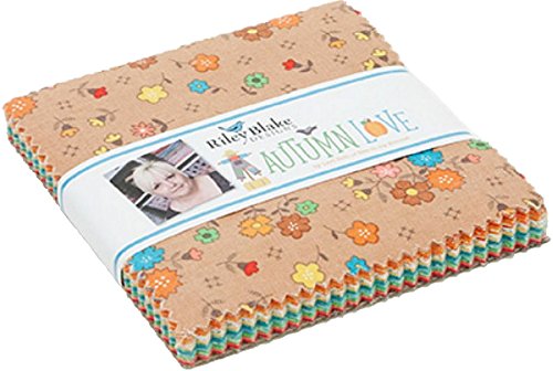 Autumn Love Riley Blake 5" Stacker 42 Precut Fabric Quilt Squares by Lori Holt
