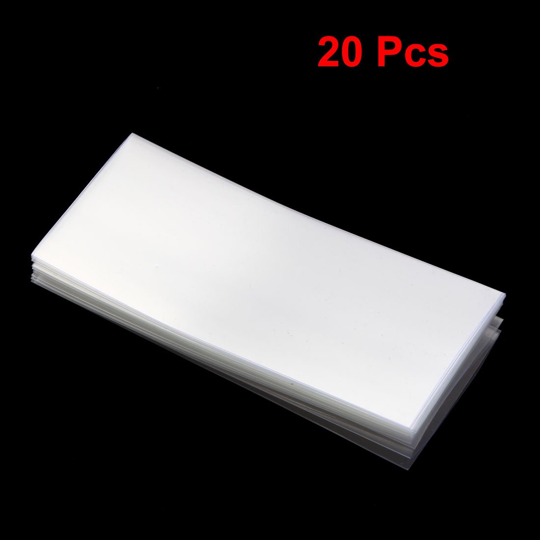 sourcingmap 18650 Battery Wrap PVC Heat Shrink Tubing 29.5mm Flat Width Pre Cut 72mm Clear Pack of 20 - Image 4