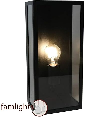 Famlights Aussenwandlampe Marvin Stahl Schwarz Aussenleuchte Hauseingang Modern Aussenlampe Edel Eingangsbereich Fassade Aussenbeleuchtung Garten Balkon Terrasse Outdoor Leuchte Wegeleuchte E27 Amazon De Beleuchtung