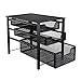 Stackable 3 Tier Organizer Baskets with Mesh Sliding Drawers, Ideal Cabinet, Countertop, Pantry, Under the Sink, and Desktop Organizer for Bathroom,Kitchen, Office.