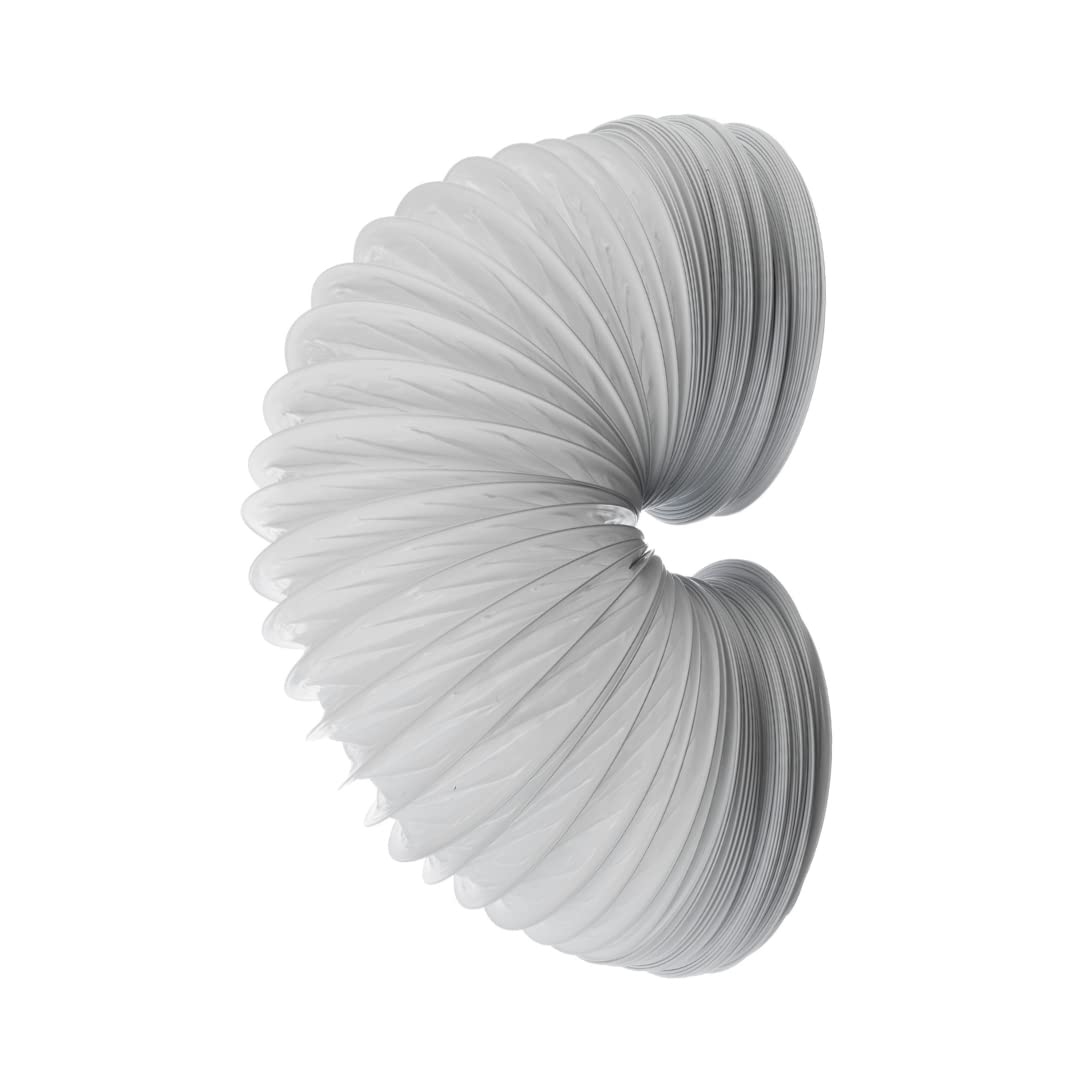 150mm (6 inch) x 6 metre - PVC Flexi Hose - White Universal Tumble Dryer - Cooker Hood - Extractor Fan - Air Conditioner Hose — image 1