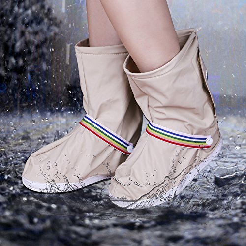 Rain Shoe cover, Rain Boot Waterproof with Velcro and Adjustable Tied Rope Defend for Rain, Snow, Mud