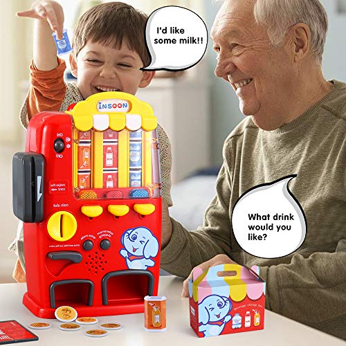 INSOON Interactive Vending Machine Toy Pretend Play Electronic Drink