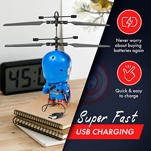 World Tech Toys Marvel Legends Captain America Action Figure Flying Toy