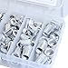 Boeray 190PCS M3 M4 M5 M6 M8 M10 Aluminum Alloy Flat Head Rivet Nut, Insert Cap Rivet Nut, Alumium Rivnut