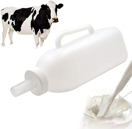 2l Calf Lamb Milk Feeder Bottle Bucket With Nipple Sheep Goats
