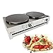 ALDKitchen Electric Crepe Machine Griddle, Commercial Electric Plate Crepe Machine Snack Machine Electric Hot Plate (Double plates)