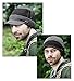 YOYEAH Men's Outdoor Newsboy Hat Winter Warm Thick Knit Beanie Cap Fleece Lined Skull Ski Cap with Visor Grey