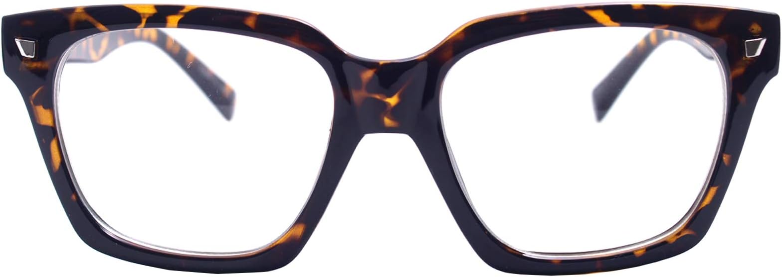 Retro Nerd Geek Oversized Eye Glasses Horn Rim Framed Clear Lens Spectacles