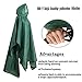 JTENG Waterproof Ripstop Hooded US PVC Camouflage Rain Poncho Green L