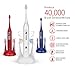 Pursonic S430 High Power Rechargeable Electric Sonic Toothbrush with 12 Brush Heads & Storage Charger, Blue