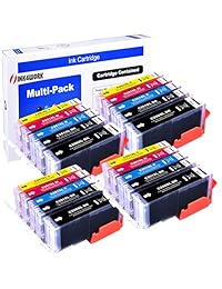 Juego de 20 unidades de cartuchos de tinta Ink4work compatibles con impresoras PGI-250XL y CLI-251XL para Pixma IP7220, MG5420, MG6320, MX722, MX922