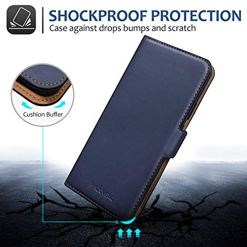 Pinzoveno Custodia per Samsung S20 FE, Cover a Libro per Galaxy S20 FE, Flip Case in Pelle PU Magnetica Portafoglio per Samsung Galaxy S20 FE 6,5 Pollici Blu