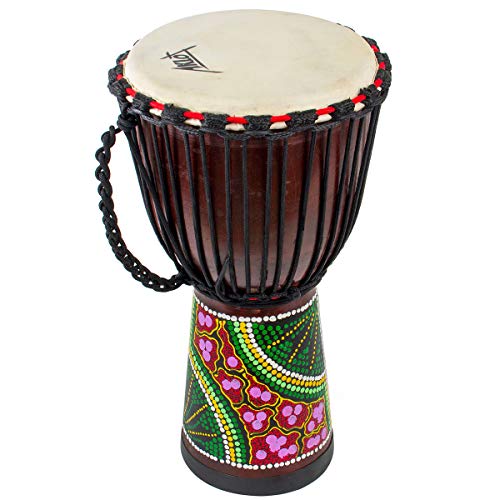 1 Hand+Carved+Mahogany+Goatskin+Drumhead+Beginners