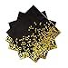 Party Chic Black and Gold Party Supplies Disposable Napkins Gold Dot Confetti Paper Napkins for Birthday Anniversary New Years Graduation Wedding Christmas 3-Ply 50 Pack