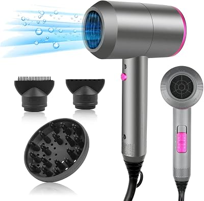 Casamaa Ionic Hair Dryer with AC Motor Fast Drying 3 Attachments