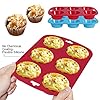 Silicone Muffins Tray, 2 Pack Deep and Jumbo Muffin Pan 6 Cup Large , Non-Stick Giant Cupcake Tin, Silicon Mould…