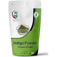 Yogi's Gift Organic Indigo Powder for Hair dye | Ideal for Black and Dark Hair | Indigofera Tinctoria | Black Henna | 100 g (