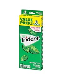 Trident Spearmint Sugar Free Gum - 8 Packs (112 Pieces Total)