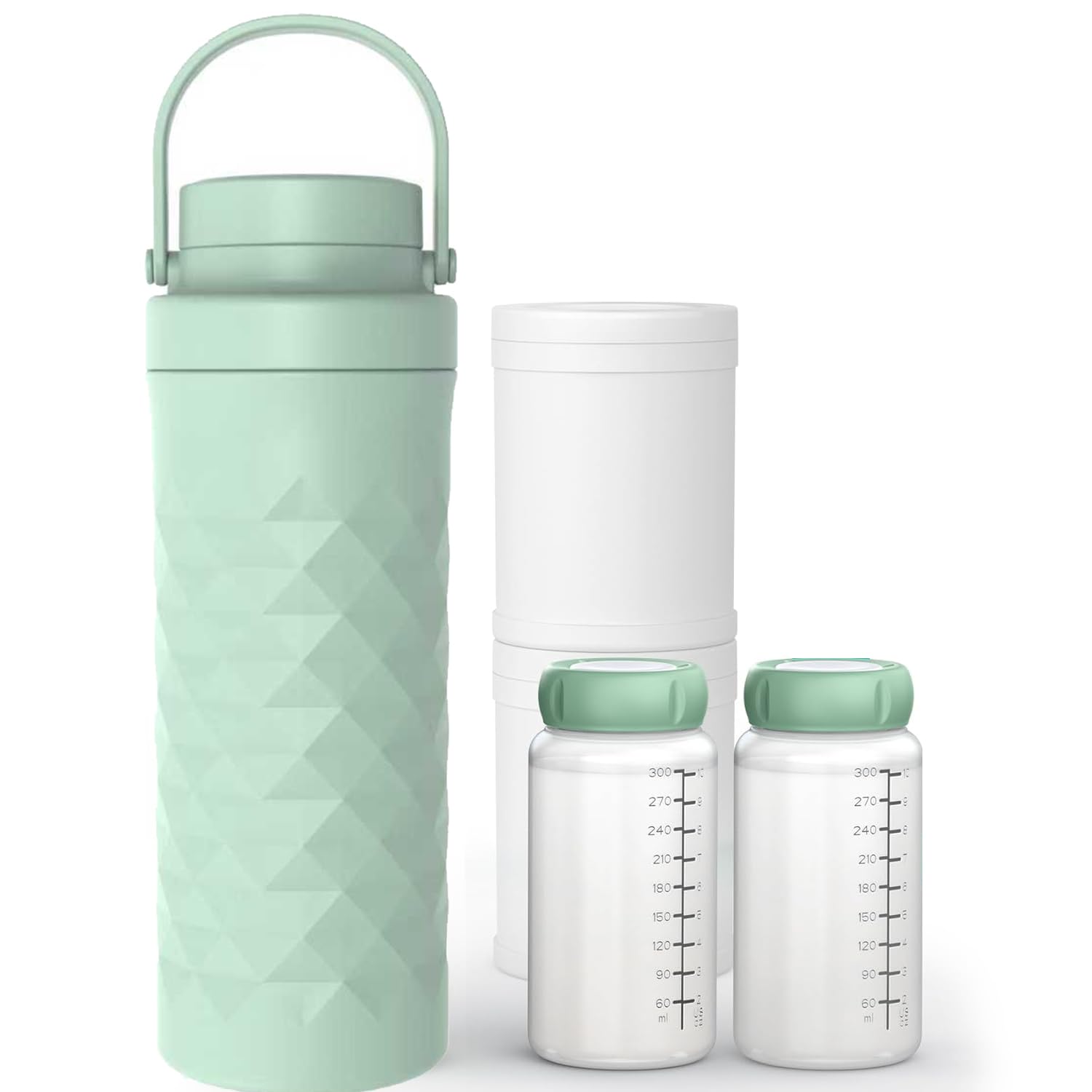 Photo 1 of Mosthink 22oz Breast Milk Cooler Bottle, 360°Cooling Keeps Milk 24 Hours Fresh Portable Breastmilk Chiller with 2pcs Baby Storage Bottle for Travel & Outdoor Use, Breastfeeding Essentials