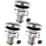 8TEN Deck Spindle Assembly with Pulley for Husqvarna 48 Inch 52 Inch 61 Inch Decks EZ4216 539112170 532173436 532112171 3 Pack