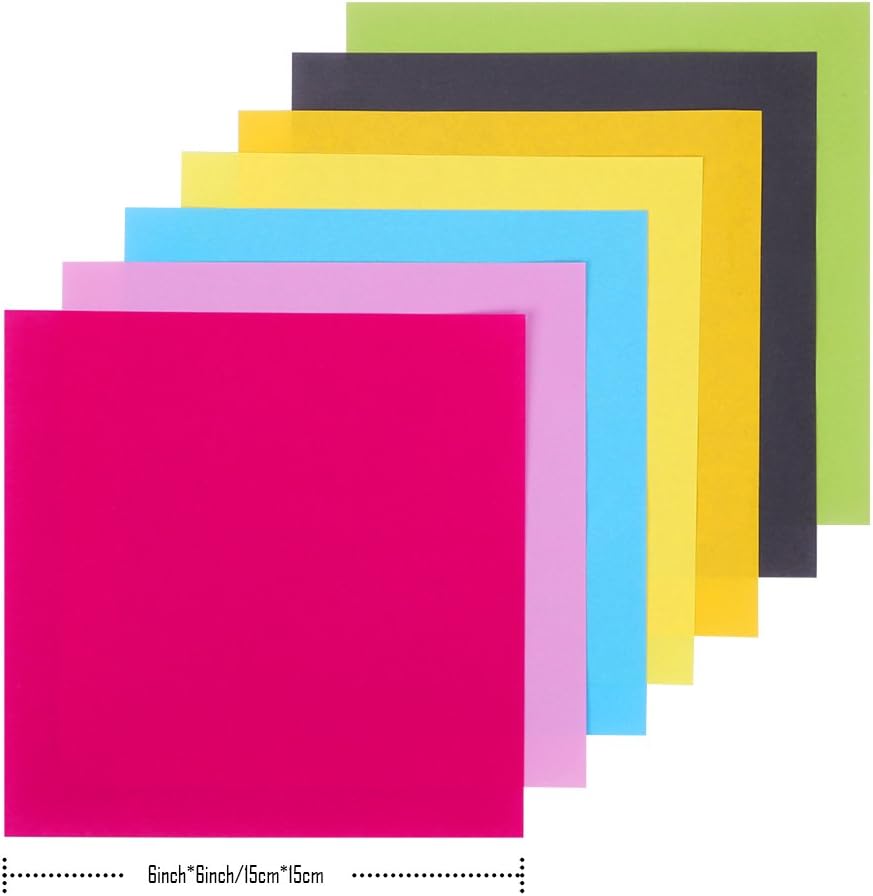 Caydo 50 Vivid Colors 200 Sheets Origami Paper 6-Inch by 6-Inch for Arts and Crafts Projects