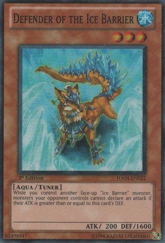 Yu-Gi-Oh! - Defender of the Ice Barrier (HA04-EN022) - Hidden Arsenal 4: Trishulas Triumph - Unlimited Edition - Super Rare