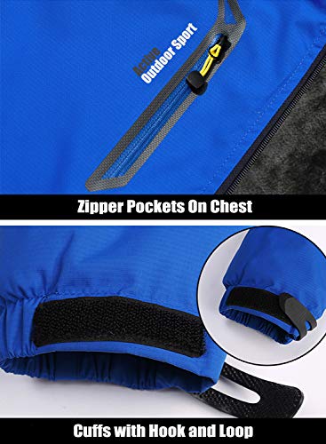 MAGNIVIT Herren Wasserdichte Skijacken mit abnehmbarer Mütze Winter Winddicht Wandern Regenmantel – Bild 3