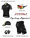 NOOYME Men's Cycling Shorts with 3D Padded Jet Black with Color Block Design Bike Shorts
