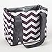Fit & Fresh Women's Venice Insulated Ice Pack Stylish Adult Lunch Bag, Plum & White Chevron