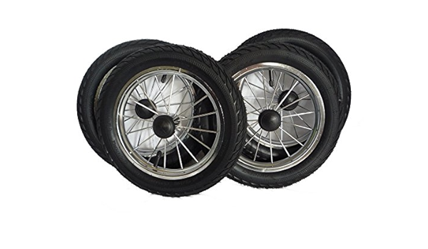 4 unidades 12 para ruedas metal ruedas para carrito cromadas ...
