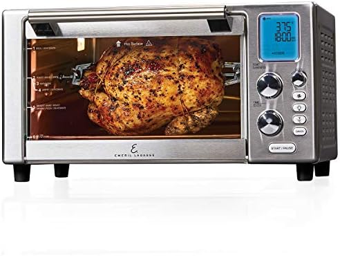 Emeril Everyday 360 Deluxe Air Fryer Oven, 15.1" x 19.3" x ...