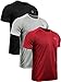NELEUS Men's 3 Pack Mesh Athletic Running Workout Shirts,5033,Black,Grey,Red,US XL,EU 2XL