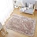 OJIA Deluxe Soft Fuzzy Fur Rugs Faux Sheepskin Shaggy Area Rugs Fluffy Modern Kids Carpet for Living Room Bedroom Sofa Bedside Decor(4 x 6ft, Light Coffee)